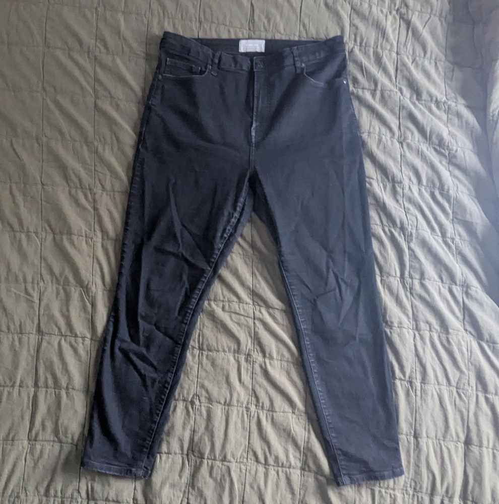 Everlane The Cury Authentic Stretch High-Rise Skinny Jean in Black